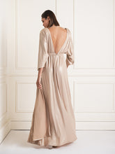 Metallic embellished kimono dress